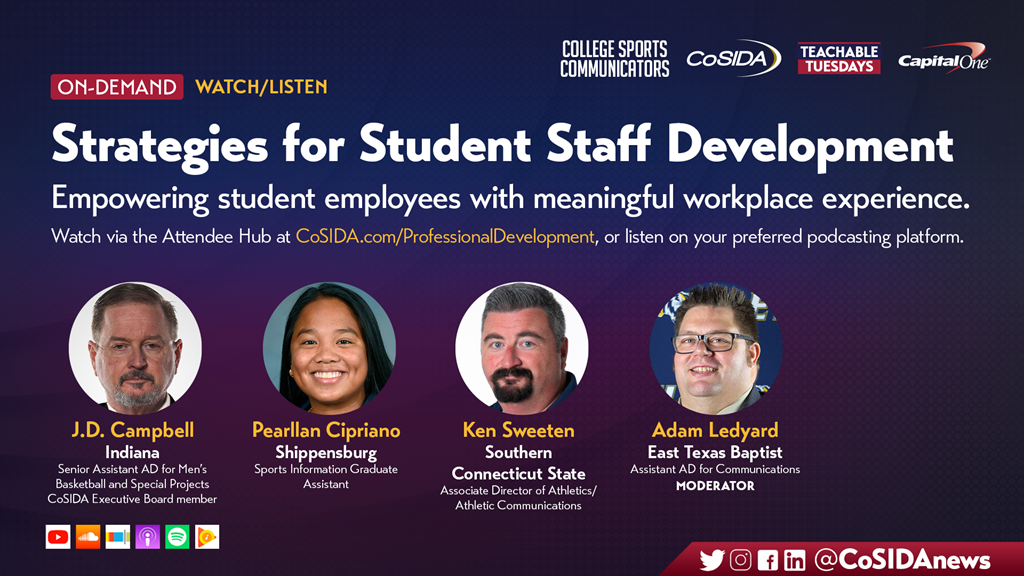 On-Demand Webinar and Podcast – Strategies and How To's For Student Staff Development